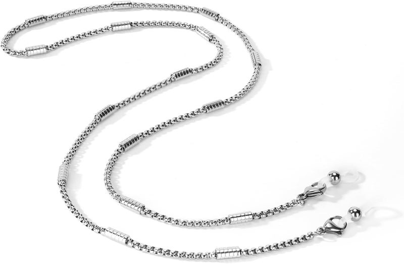 Hongeely Glasses Holder Chain Loop Eyeglasses Necklace Ring for Women Reading Glasses Sunglasses Necklace for Men - Image 2
